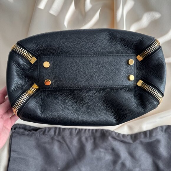 Tom Ford "Sedgwick" Tote in Black Pebbled Leather - Picture 9 of 17